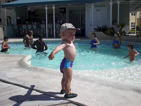 A little water aerobics....